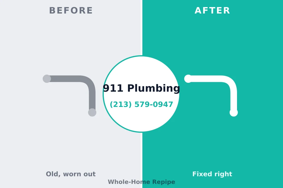 Before and after: plumbing company Granite City, IL